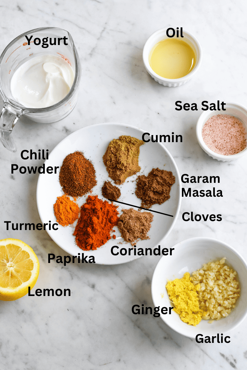 Grilled Tandoori Chicken Thighs ingredients