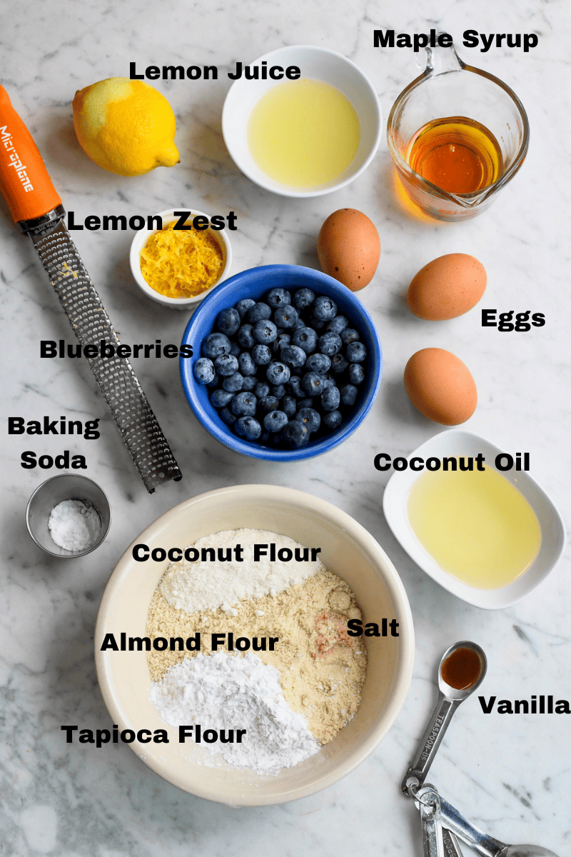 Almond Flour Blueberry Muffins ingredients