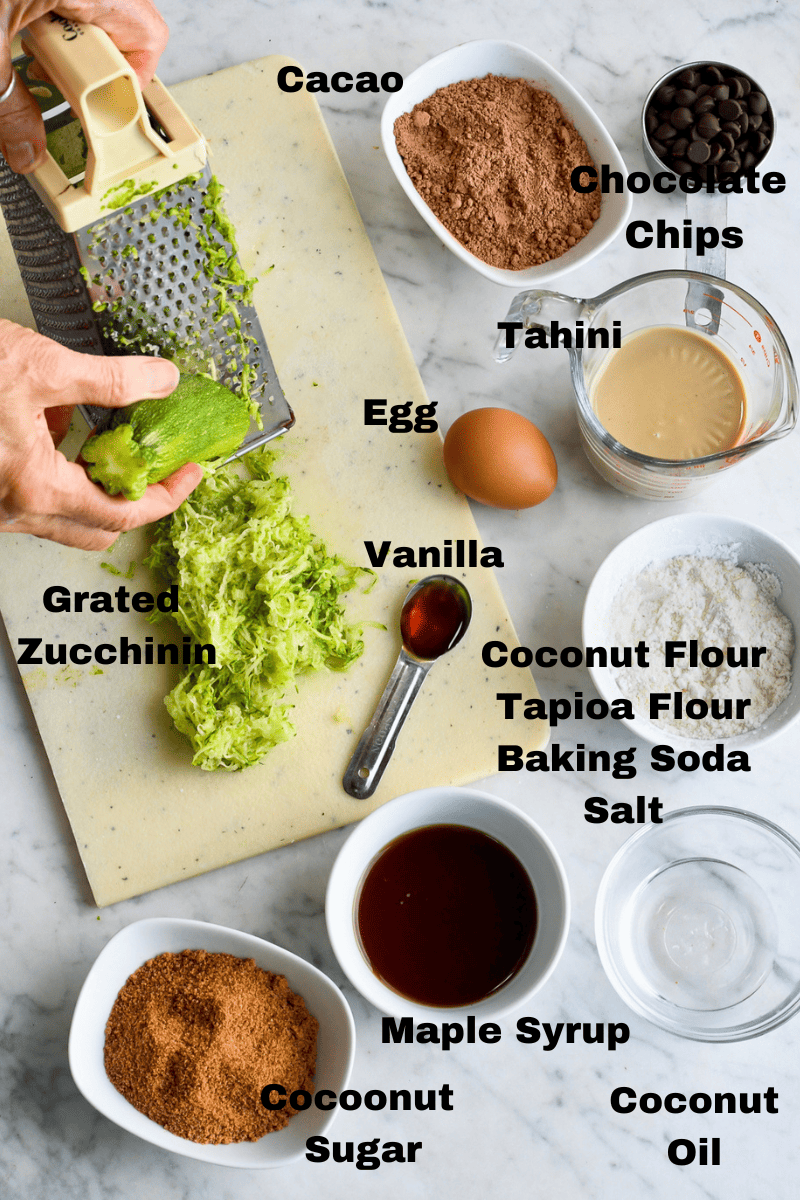 Healthy Zucchini Brownies Gluten Free  Ingredients