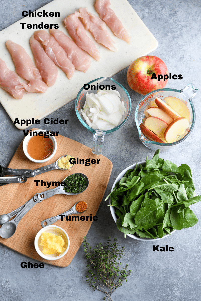 Easy Sautéed Chicken and Apples ingredients