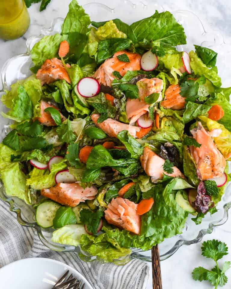 Grilled Salmon Salad with Fresh Herbs