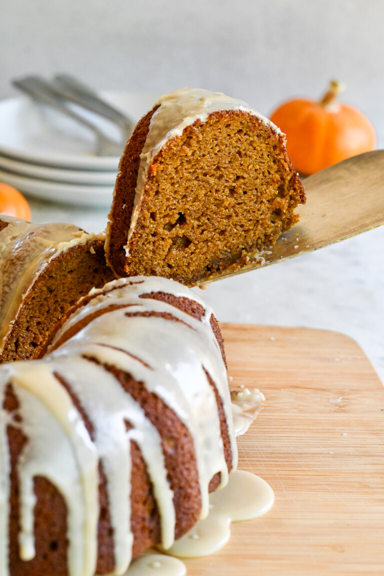 Pumpkin Bundt Cake with Maple Glaze (Gluten Free Paleo)