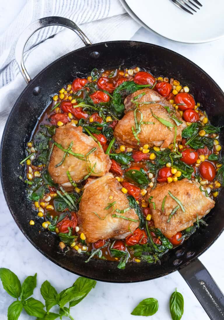Balsamic Chicken with Tomatoes & Corn