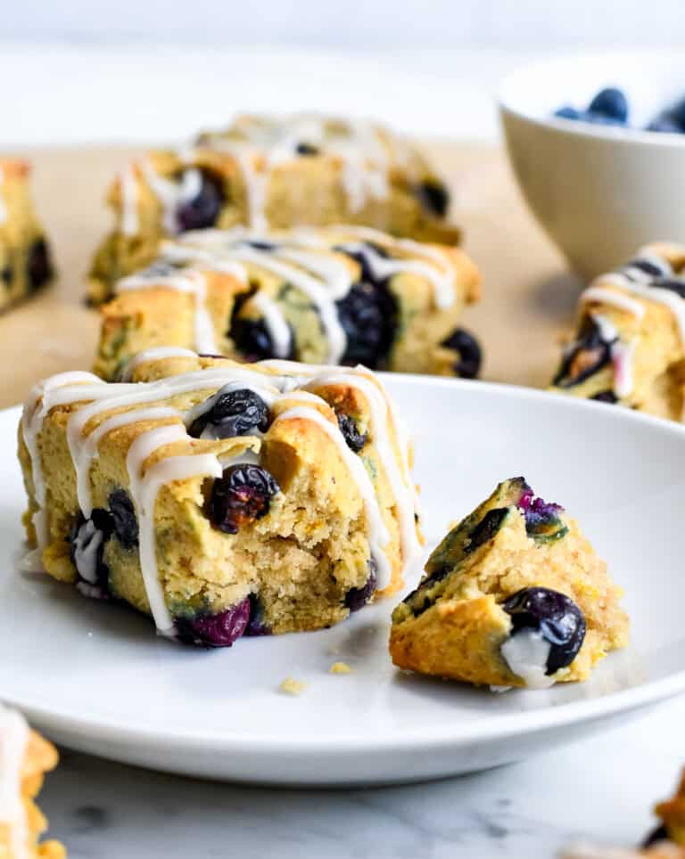 Healthy Blueberry Scones (Paleo, Gluten Free)
