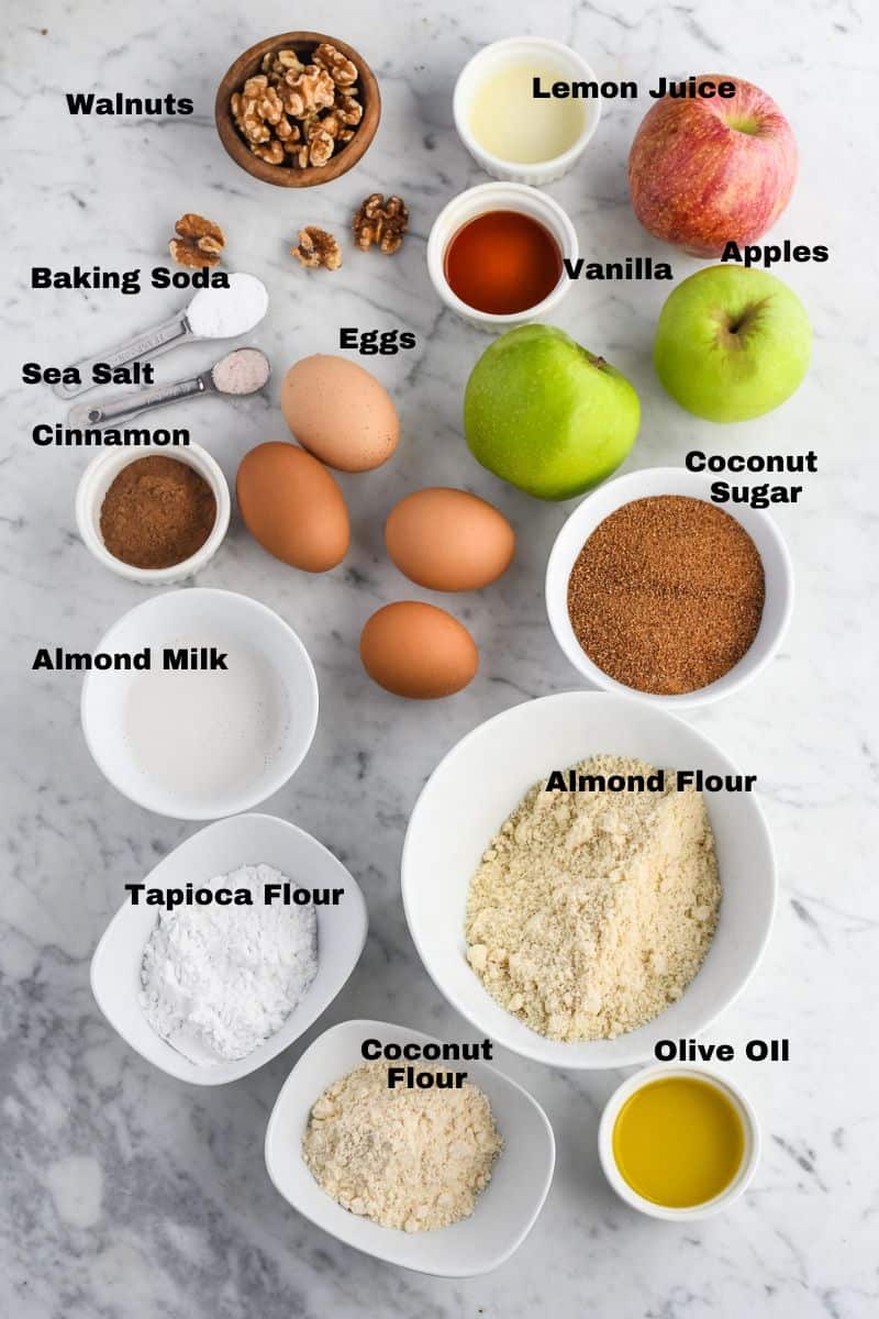 Healthy Apple Muffins ingredients