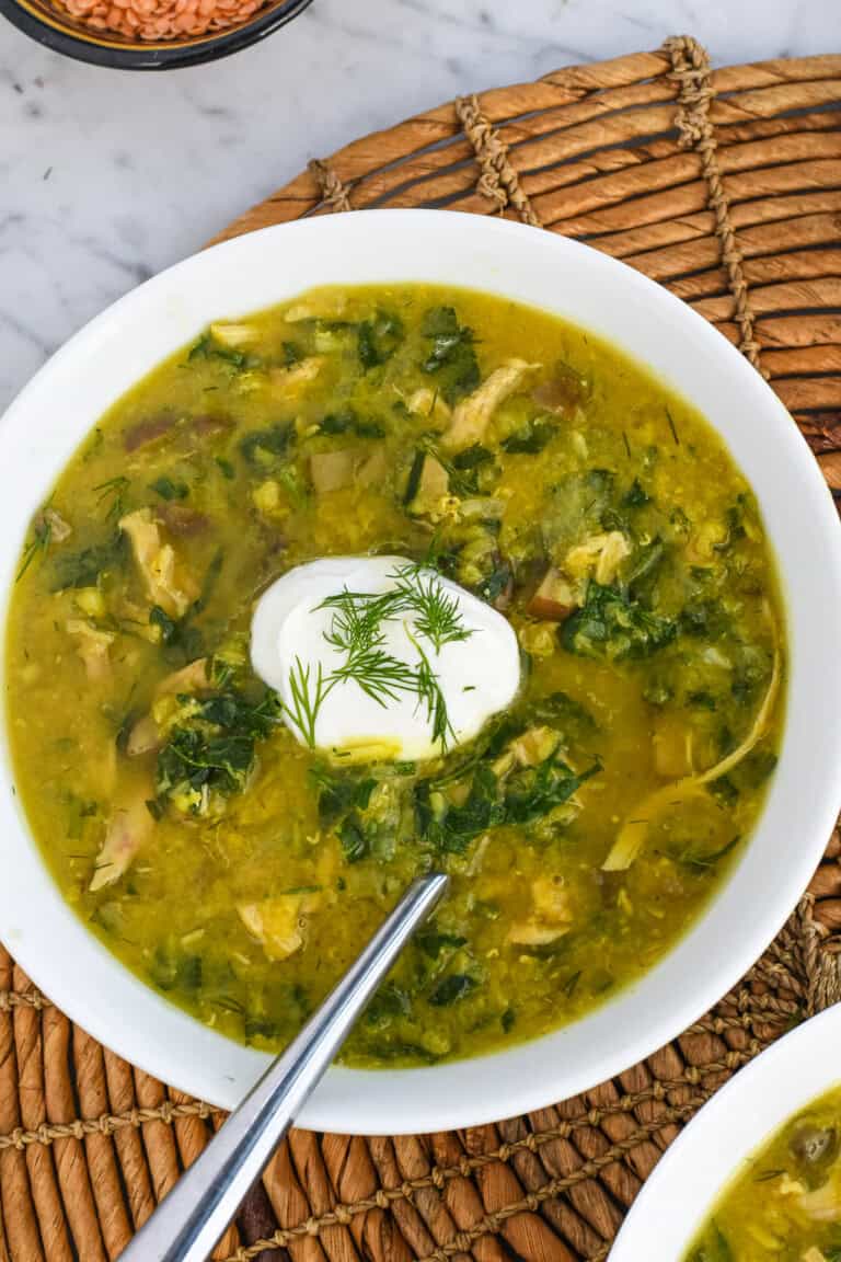 Red Lentil Vegetable Soup with Chicken