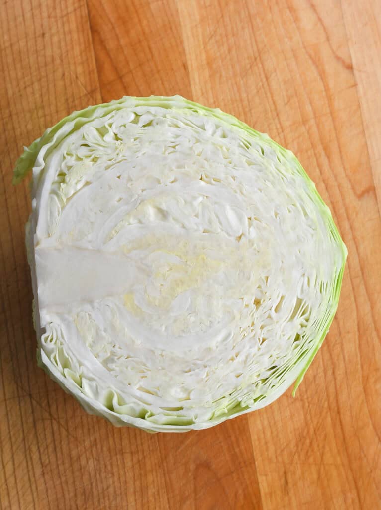 Cabbage Fritters (Gluten Free) cabbage cut in half