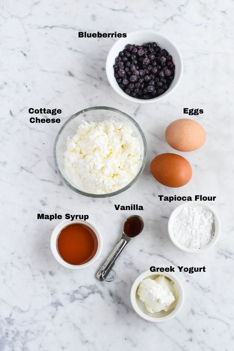 Easy Blueberry Cottage Cheese Bites Ingredients