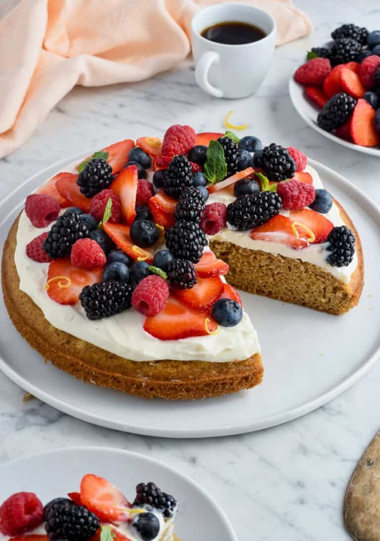 Almond Cake with Berries (Gluten Free)