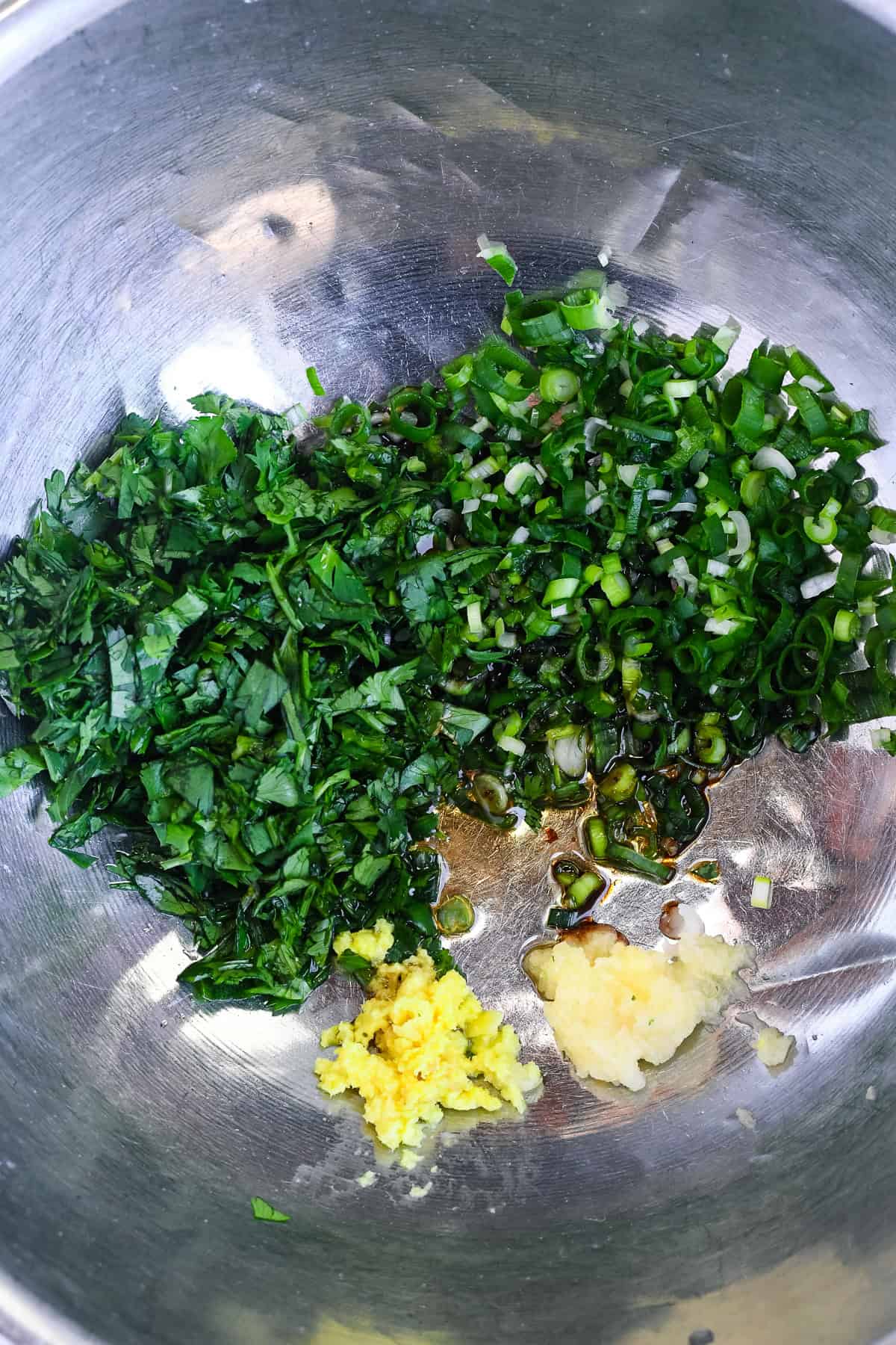 Asian Turkey Meatballs aromatics and seasonings