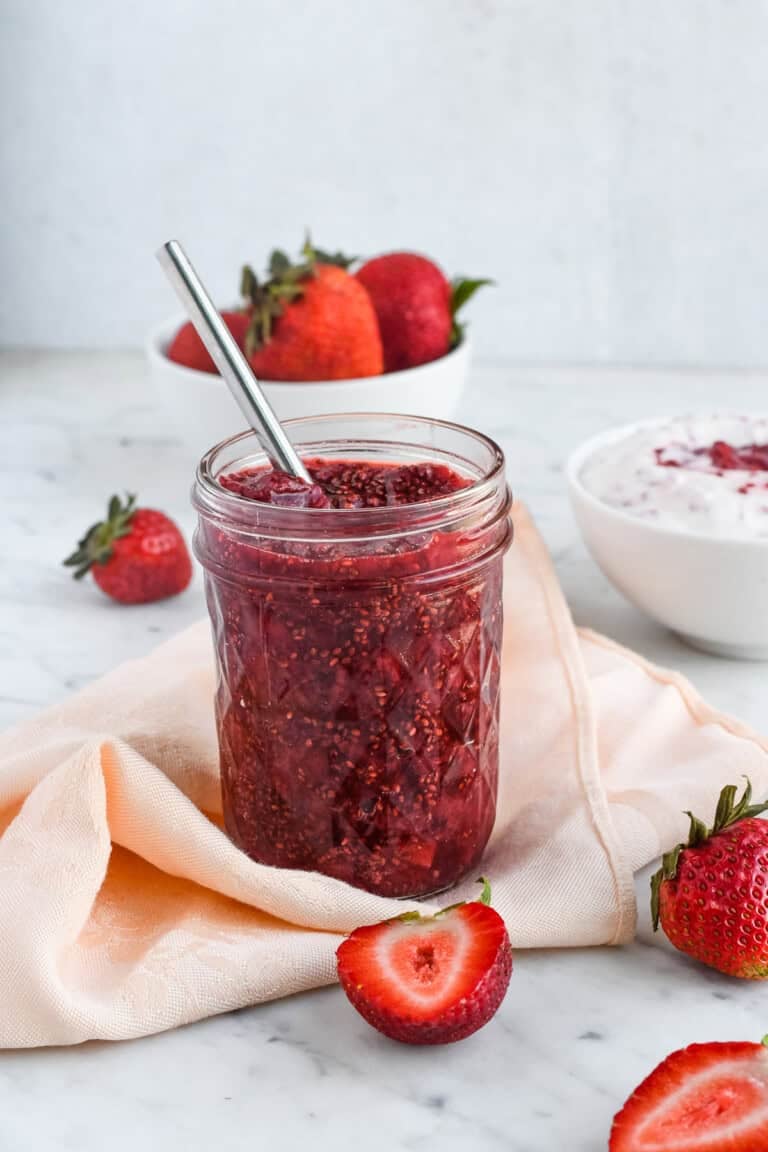 Strawberry Chia Jam (3 Ingredients)