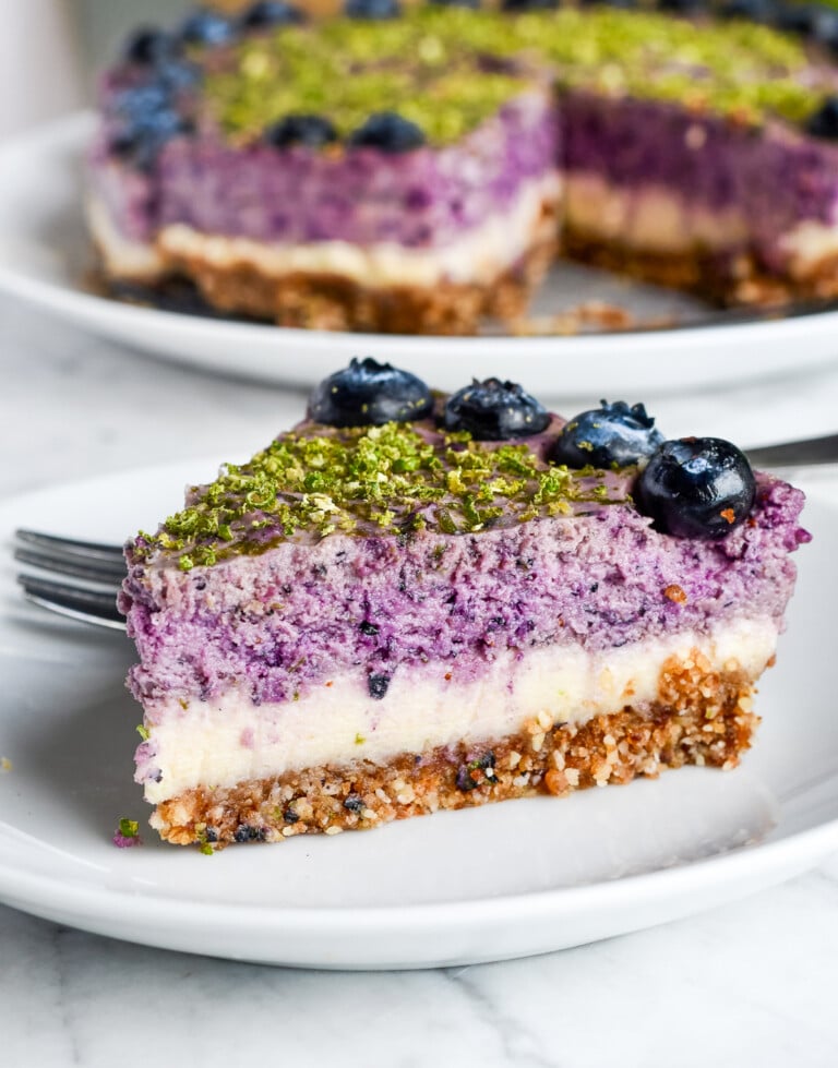 No Bake Blueberry Cheesecake (Vegan & Gluten Free)