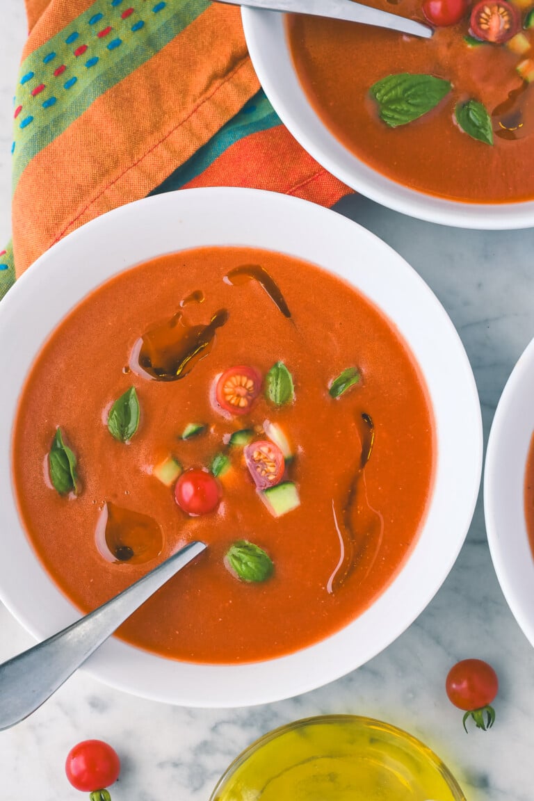 Easy Gazpacho Recipe (No Bread)