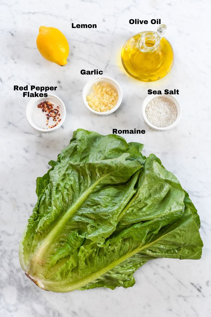 Easy Sautéed Romaine ingredients