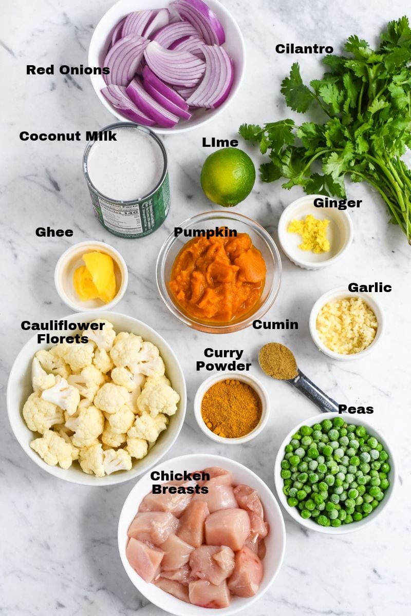 Creamy Pumpkin Curry with Coconut Milk Ingridients